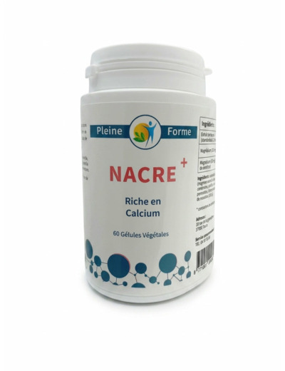 Nacre+ : Calcium naturel pour os, articulations, ongles | 60 gélules