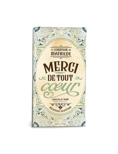 Tablette "Merci" - Chocolat Noir - 90G