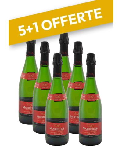 5+1 OFFERTE ! AOC Montlouis-sur-Loire - Pétillant Demi-sec