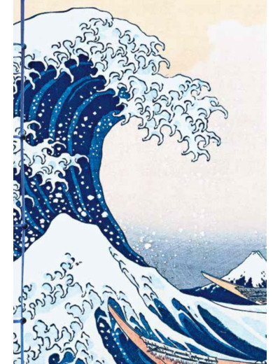 CARNET HAZAN GAUFRE GRANDE VAGUE DE KANAGAWA 12 X 17 CM (PAPETERIE)