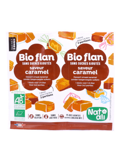 Bio-Flan au Caramel Sans Sucres Ajoutés Bio 2x4g