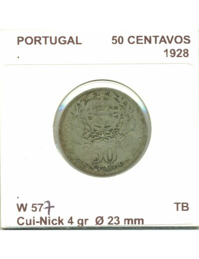 PORTUGAL 50 CENTAVOS 1928 TB