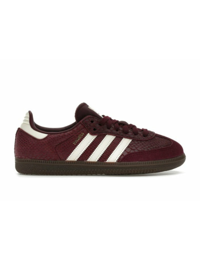 adidas Samba OG Snakeskin Maroon Cream White (Femme)