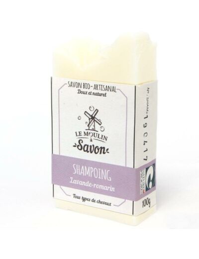 Shampoing solide lavande-romarin-100g-Moulin à savon