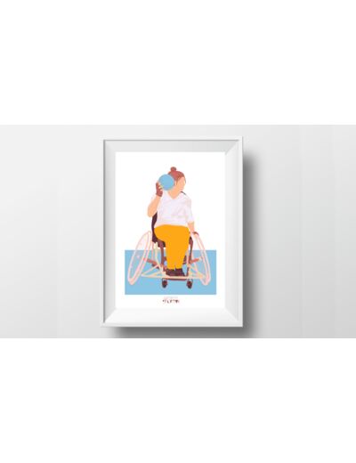 Affiche Handball & handfauteuil "Handball femme"