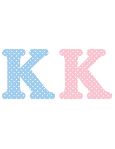 Lettre K x2pcs. Hauteur 5.5cm