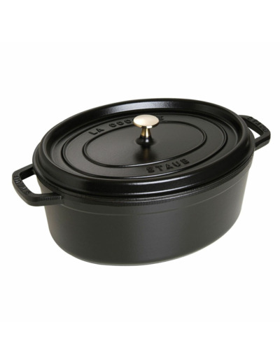 COCOTTE EN FONTE OVALE 33CM NOIRE