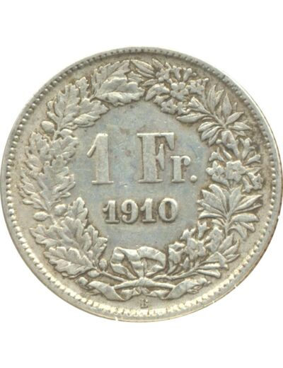 SUISSE 1 FRANC 1910 B TTB N1