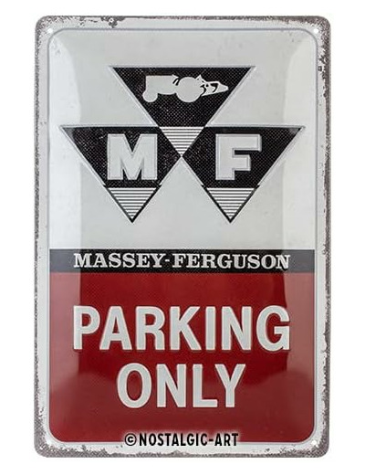 Nostalgic-Art 22348 - Plaque vintage, Massey Ferguson - Parking Only – 20 x 30 cm
