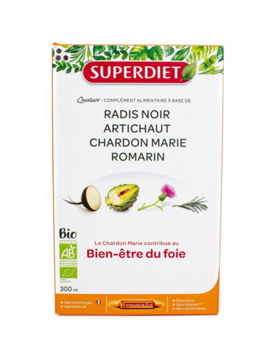 Quatuor Bien Être du Foie Bio 20 ampoules