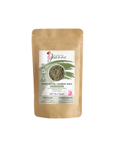 Soin purifiant Henné neutre, Charbon, Amla 100g