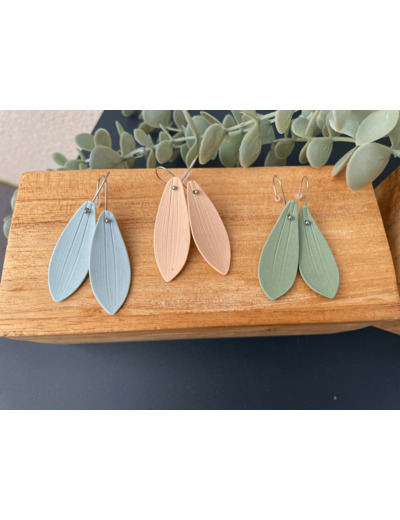 Boucles d'oreille en porcelaine colorée