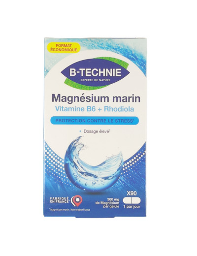 Magnésium marin Vitamine B6 + Rhodiola 90 Gélules