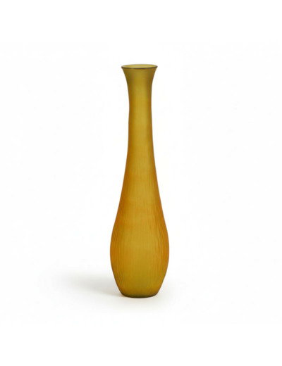 Vase en Verre Recyclé Issea Moutarde 25x25x99cm