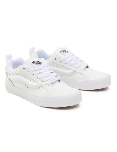 Chaussures Vans Knu Skool Leather True White