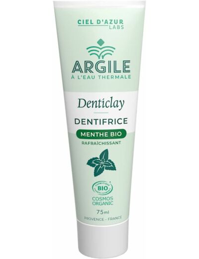 Dentifrice menthe eau thermale 75ml Denticlay