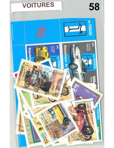 TIMBRES VOITURES DIFFERENTS NEUF ET OBLITERES *58