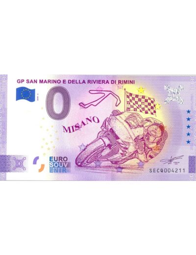 ITALIE 2020-3 GP SAN MARINO DELLA RIVIERA (ANNIVERSAIRE) BILLET SOUVENIR 0 EURO