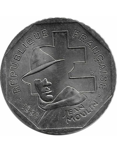 FRANCE 2 FRANCS Jean MOULIN 1993 TTB+