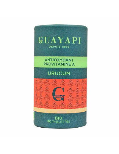 Urucum Bio-80 Tablettes-Guayapi-Antioxydant et Protection Solaire