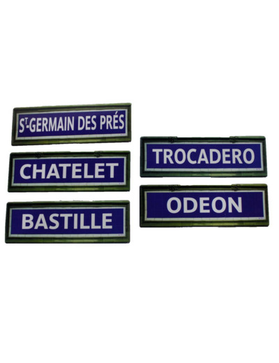 Lot 5 mini plaques métro 3