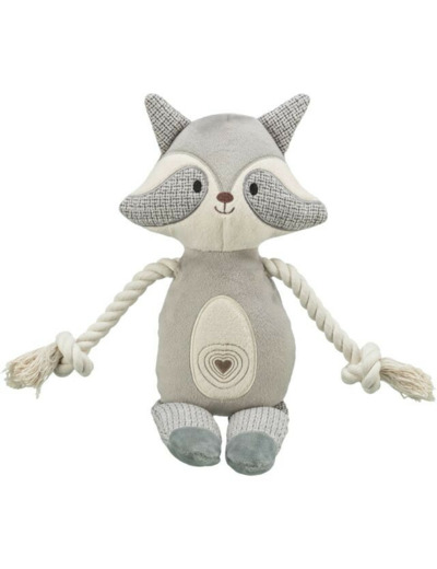 Raton laveur + cordes pour chiens - 33cm