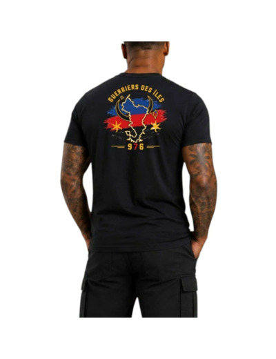 T‑shirt Ultramarins « Guerriers des Îles » – 976 Mayotte – Coton 190 g (noir)