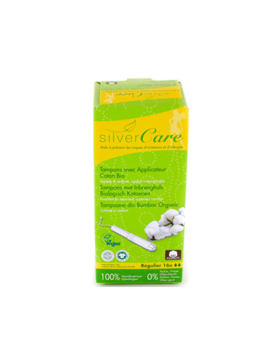 Tampons avec Applicateur Coton Bio x16