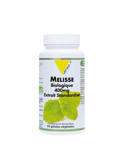 Mélisse Bio 400mg-60 gélules végétales-Vit'all+