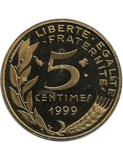 FRANCE 5 CENTIMES LAGRIFFOUL 1999 BE