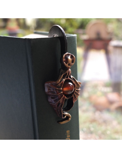 Marque Pages 3D "Dragonnière" Pierre naturelle Cornaline