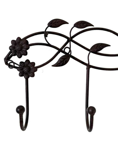 Patère 5 crochets oiseaux 52x6x20cm