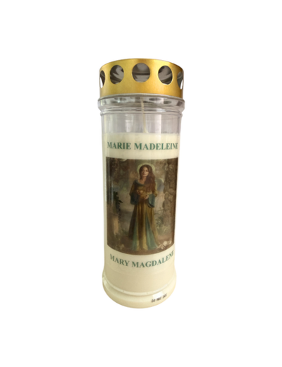Bougie Funéraire 160 Heures Marie Madeleine avec Prière