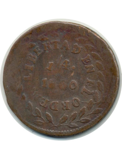 MEXIQUE 1/4 REAL 1860 1ere REPUBLIQUE TB (W348)