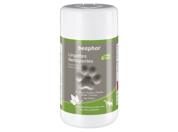Lingettes nettoyantes pour chien et chat