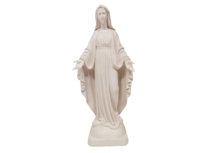 Vierge Miraculeuse 60cm résine BLANCHE