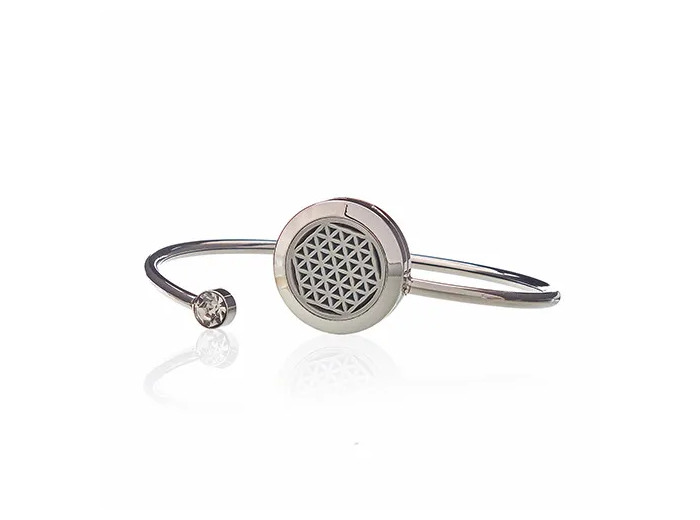 Bracelet Diffuseur avec Cristal – Fleur de Vie 20mm