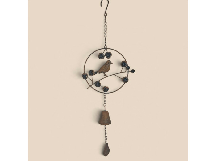Clochette carillon oiseau 24x6x70cm