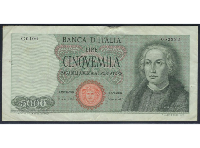 ITALIE 5000 LIRE 20-1-1970 C0106 TTB