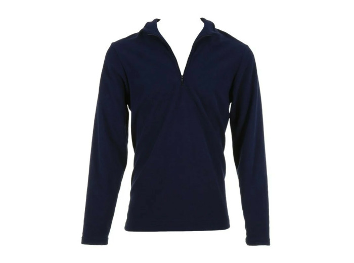 Chemise Hiver Eminence® col zip marine 200 g/m² : isolation thermique et confort