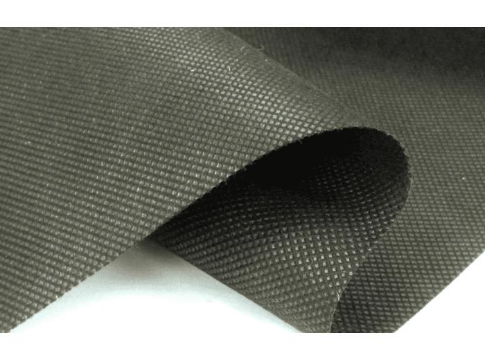 Tissu non tissé 100% polypropylène noir 70 g/m² - 160cm, le mètre (jaconas)