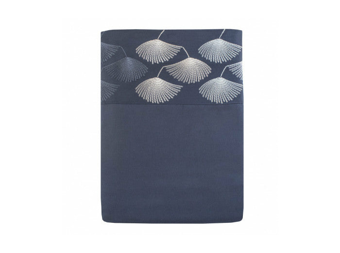 Drap plat PISTIL BLEU NUIT Garnier-Thiebaut