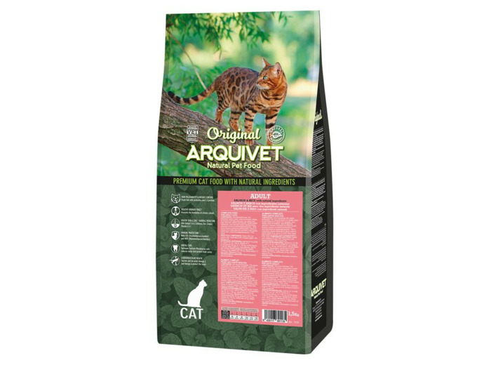 Croquettes Arquivet "Cat ORIGINAL" adulte, au Saumon - 1.5KG