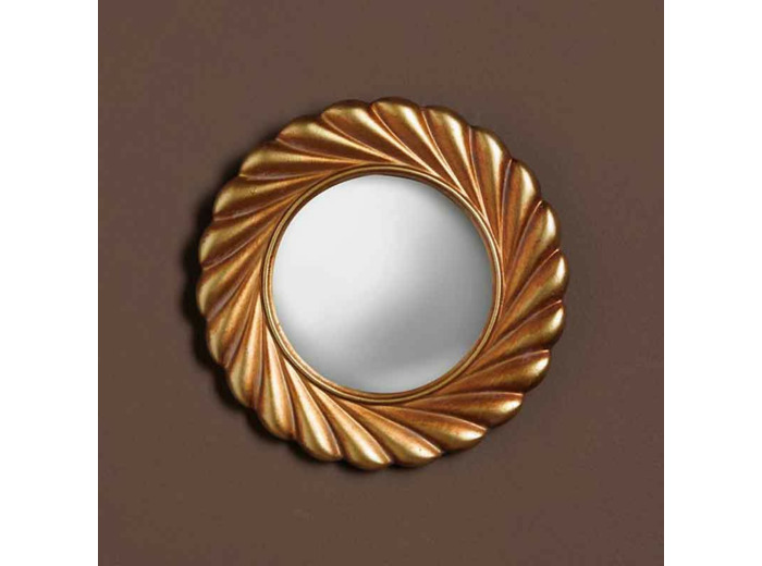 Miroir convexe doré Volupté 16x2x16cm