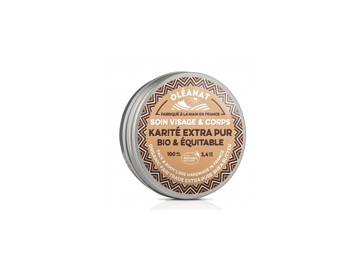 Beurre de karité extra pur Bio équitable sans parfum 100ml