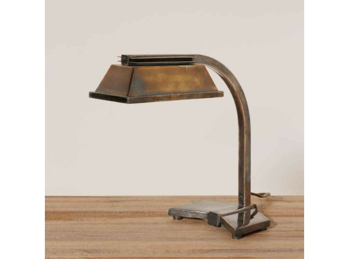 Lampe de bureau laiton vintage 29x15x28cm