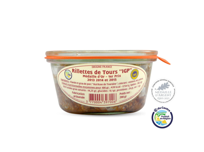 Rillettes de Tours IGP – Spécialité tourangelle artisanale