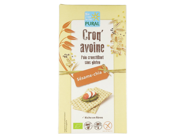 Croque Avoine Sésame Chia Sans Gluten Bio 160g