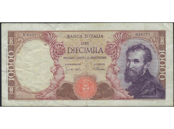 ITALIE 10000 LIRE 4-1-1968 V0337 TTB