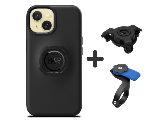 Coque pour iPhone 15 + Amortisseur de Vibrations + Support allongé